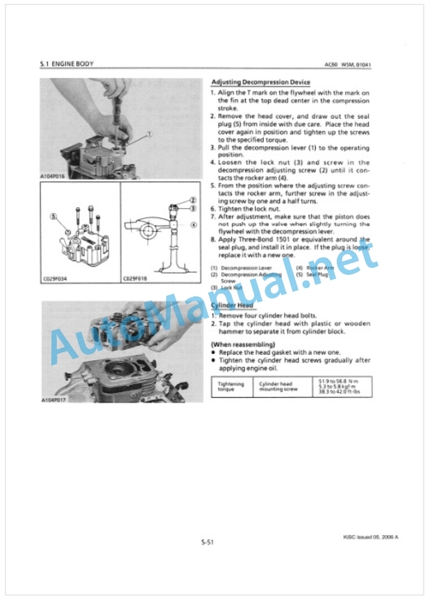 Kubota AC60 Diesel Engine Workshop Manual PDF-4