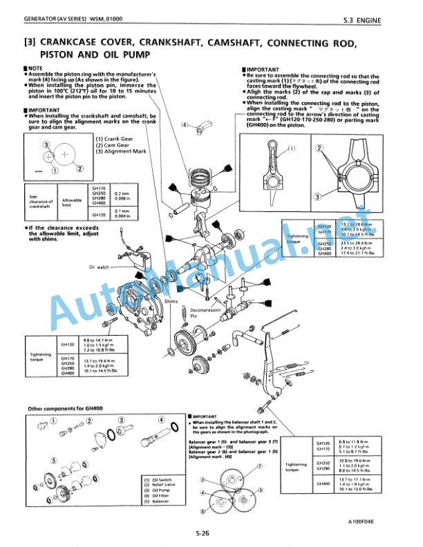 Kubota AV16, AV38, AV55, AV65 Diesel Generator Workshop Manual PDF-5