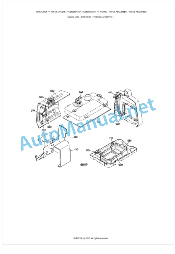 Kubota AV650-3J-GER Parts Manual PDF BKIDA0001-5