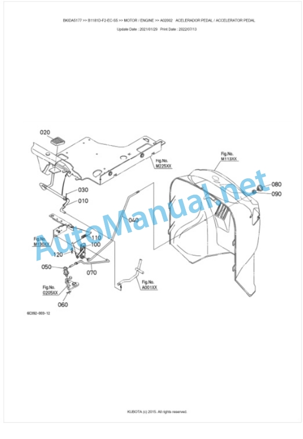 Kubota B1181D-F2-EC-S5 Parts Manual PDF BKIDA5177-2