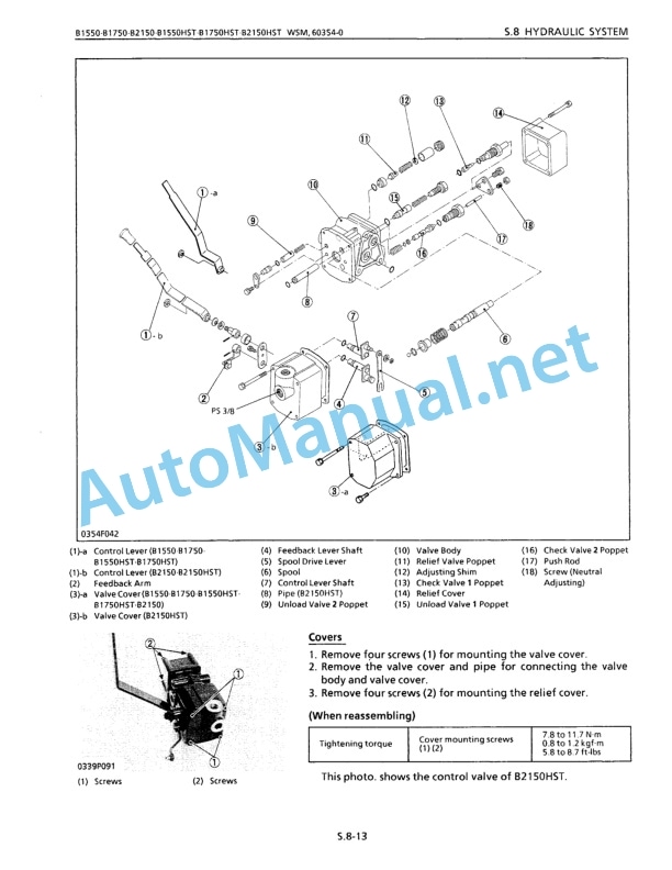 Kubota B1550, B1550HST, B1750, B1750HST, B2150, B2150HST Tractor Workshop Manual PDF-5