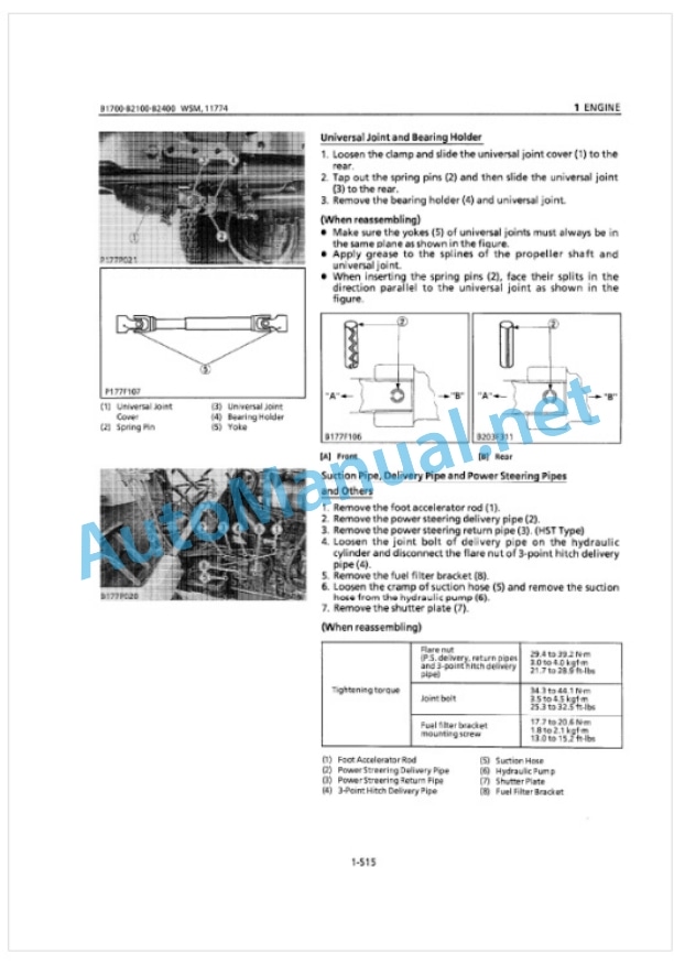 Kubota B1700D, B2100D B2400D Tractor Workshop Manual PDF-2