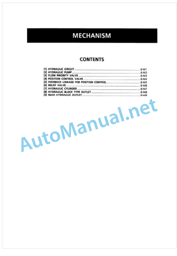 Kubota B1700D, B2100D B2400D Tractor Workshop Manual PDF-4