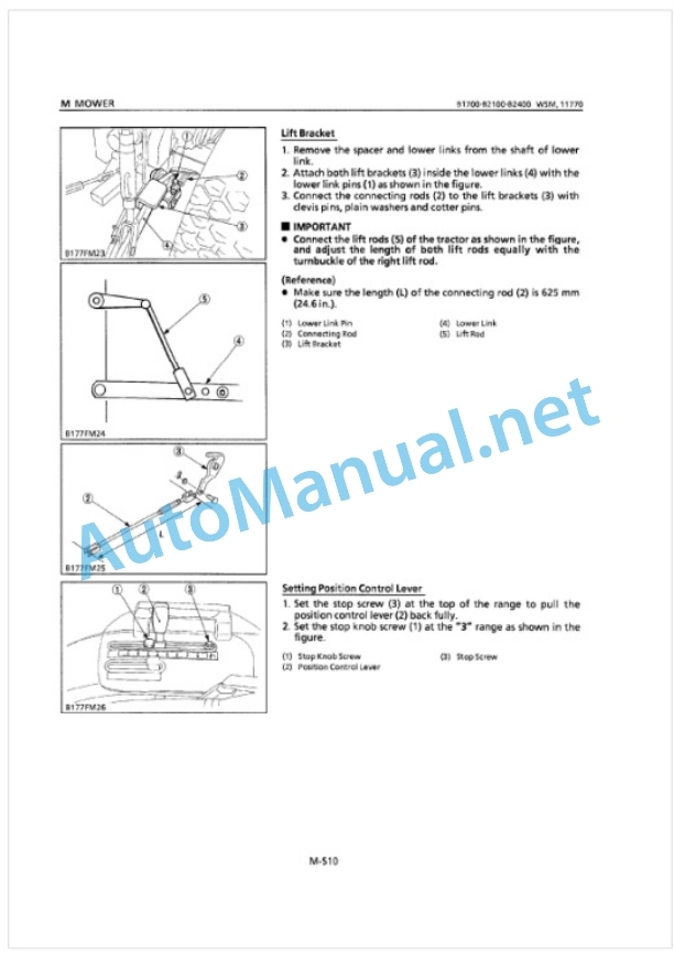 Kubota B1700D, B2100D B2400D Tractor Workshop Manual PDF-5