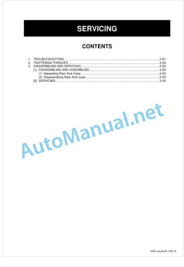 Kubota B2301, B2601 Tractor Workshop Manual PDF-4