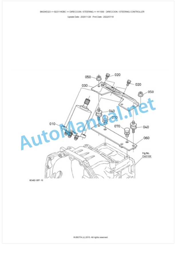 Kubota B2311HDBC Tractor Parts Manual PDF BKIDK5323-4