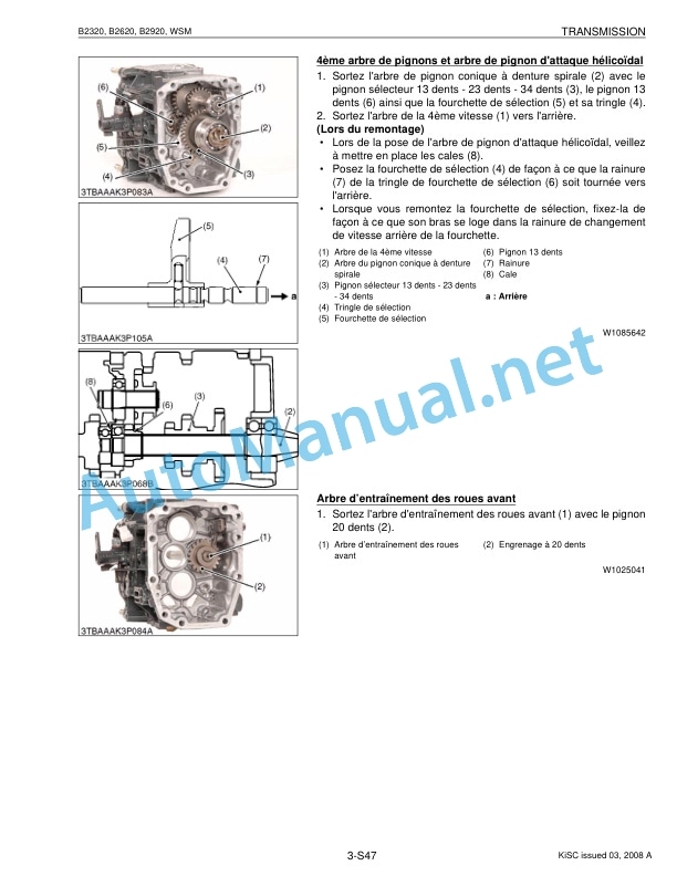 Kubota B2320, B2620, B2920 Tractor Workshop Manual PDF FR-4