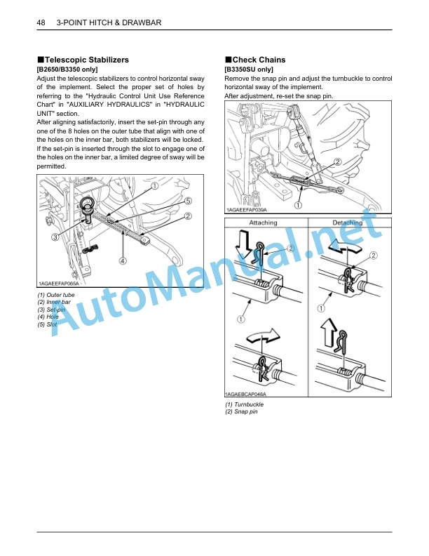 Kubota B2650, B3350, B3350SU Tractor Operators Manual PDF-4