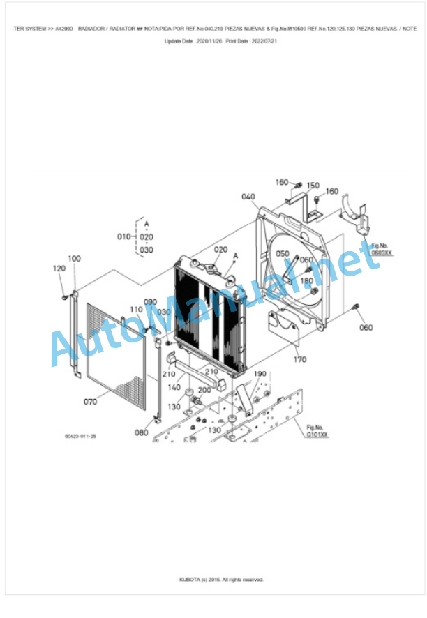 Kubota B2650DB-M Tractor Parts Manual PDF BKIDK5074-2