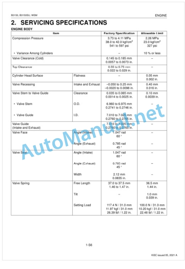 Kubota B3150, B3150SU Tractor Workshop Manual PDF-2