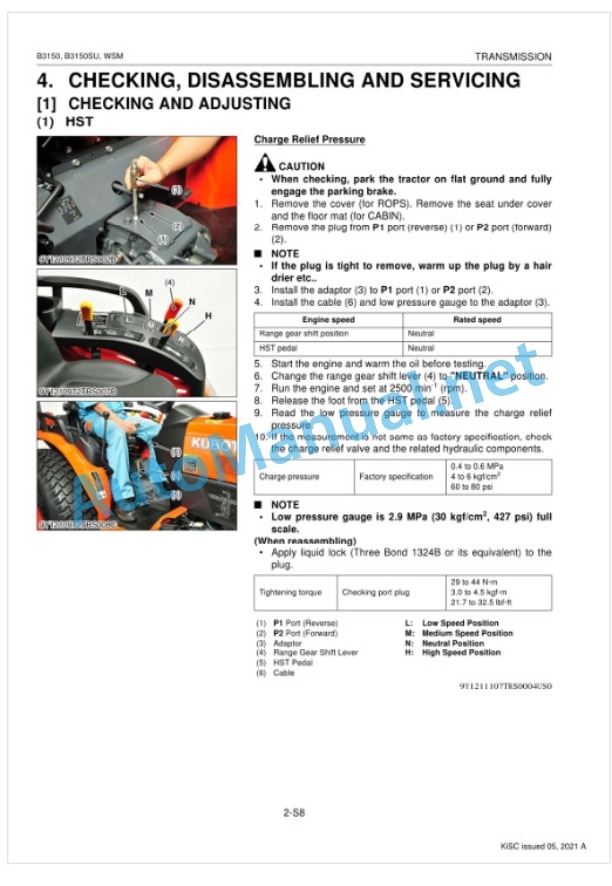 Kubota B3150, B3150SU Tractor Workshop Manual PDF-3