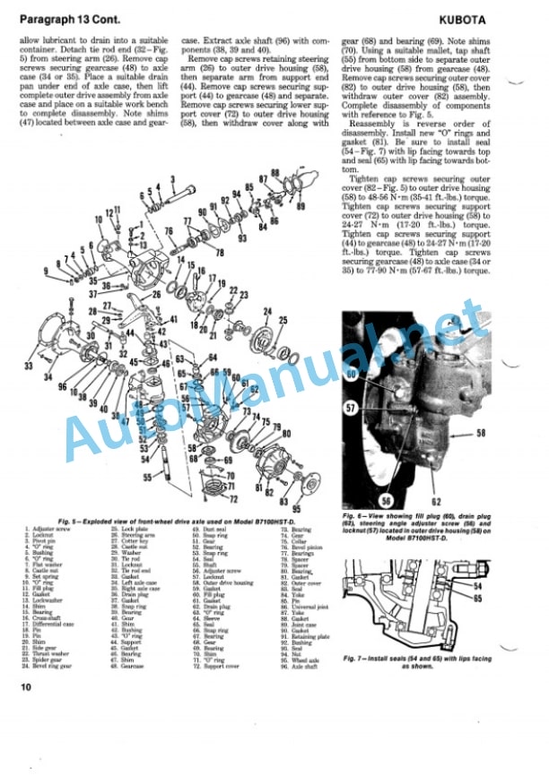 Kubota B5100D, B5100E, B6100D, B6100E, B6100HST Service Manual PDF-4