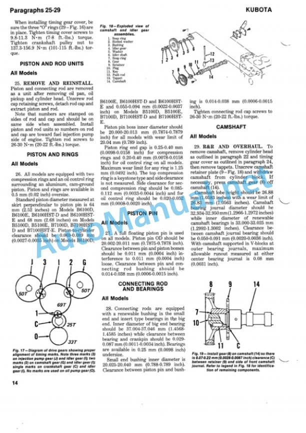 Kubota B5100D, B5100E, B6100D, B6100E, B6100HST Service Manual PDF-5