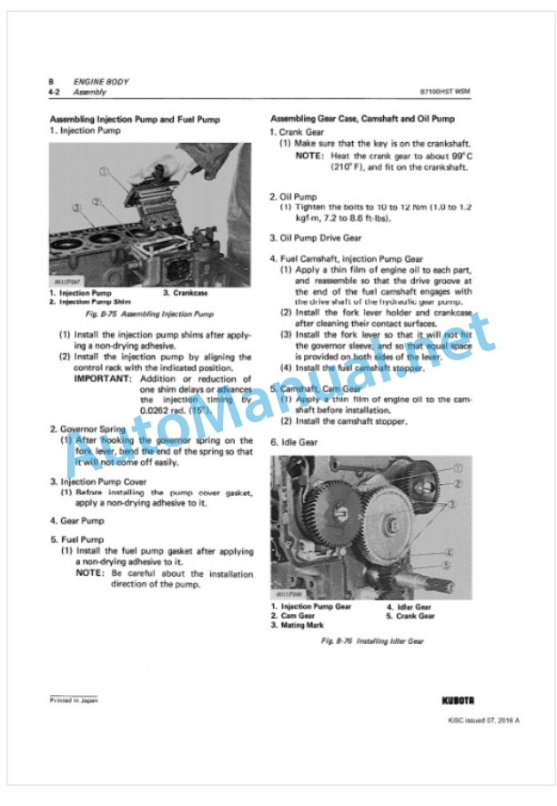 Kubota B6100HST, B7100HST Tractor Workshop Manual PDF-2