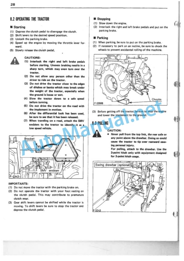 Kubota B8200 Tractor Operators Manual PDF-4