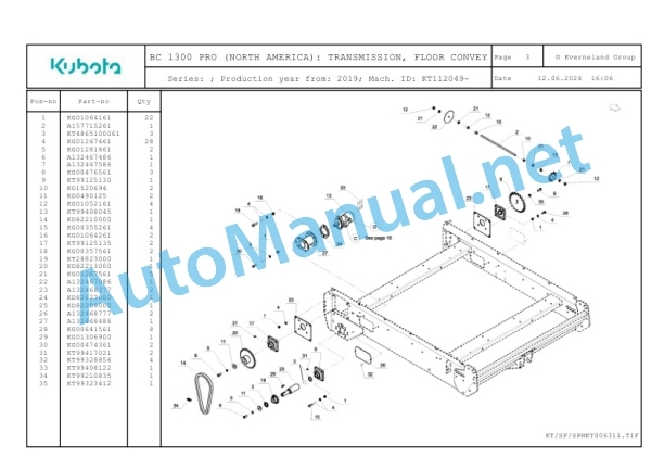 Kubota BC 1300 PRO (NORTH AMERICA) Parts Manual PDF-2