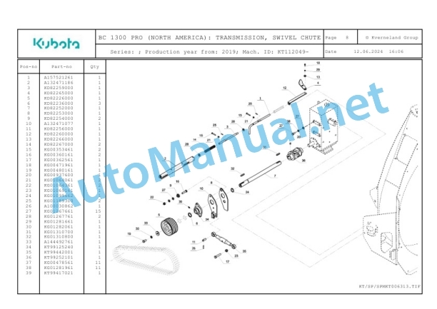 Kubota BC 1300 PRO (NORTH AMERICA) Parts Manual PDF-3