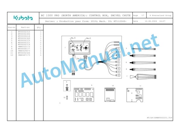 Kubota BC 1300 PRO (NORTH AMERICA) Parts Manual PDF-5