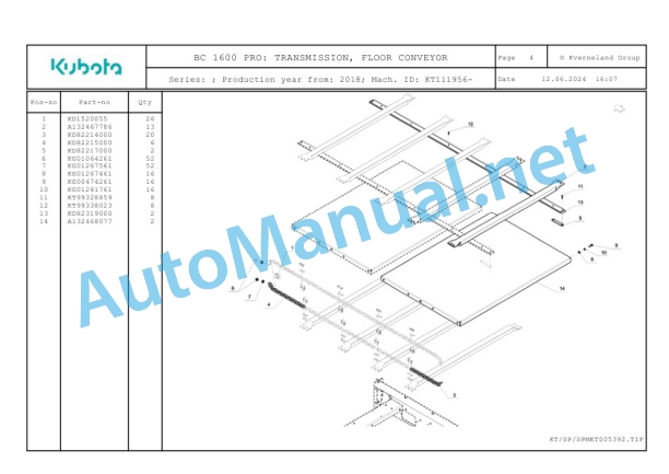 Kubota BC 1600 PRO Parts Manual PDF-2