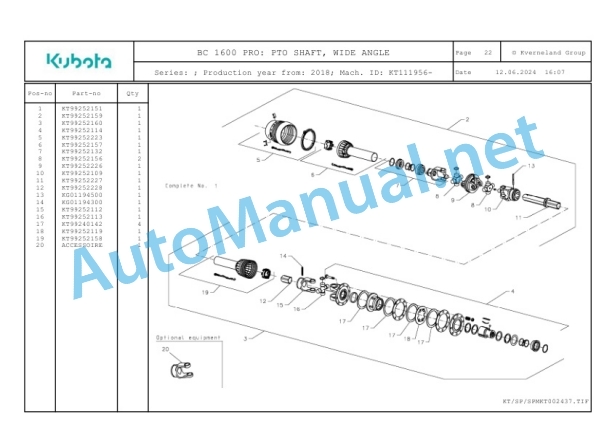 Kubota BC 1600 PRO Parts Manual PDF-5