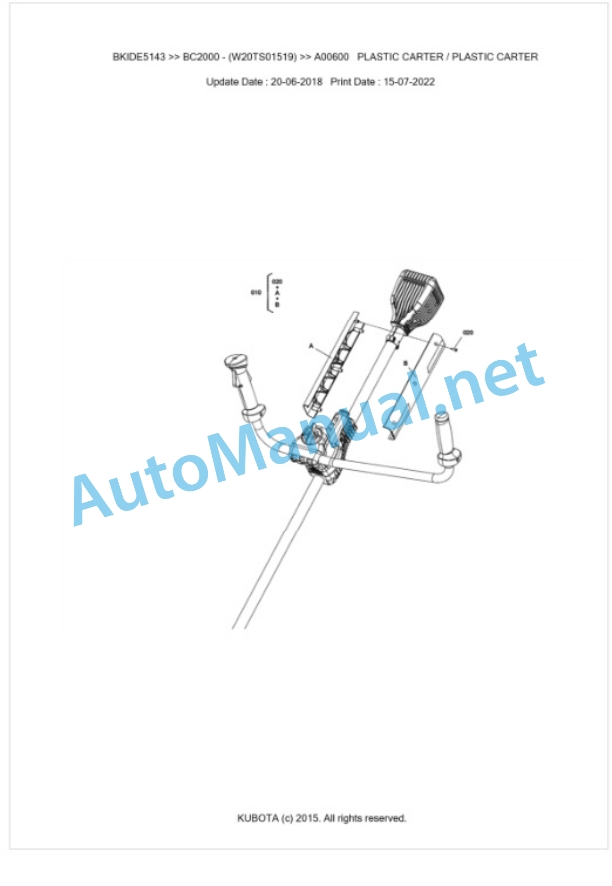 Kubota BC2000 Parts Manual PDF BKIDE5143-4