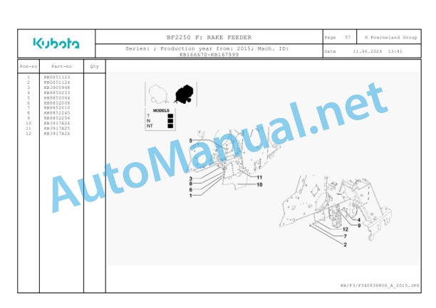 Kubota BF2250 F Parts Manual PDF-3