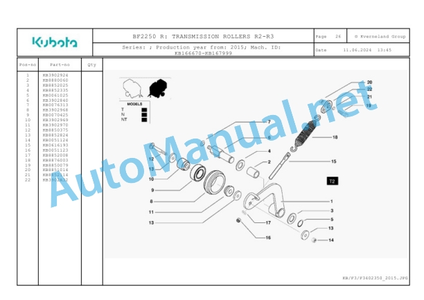 Kubota BF2250 R Parts Manual PDF-2