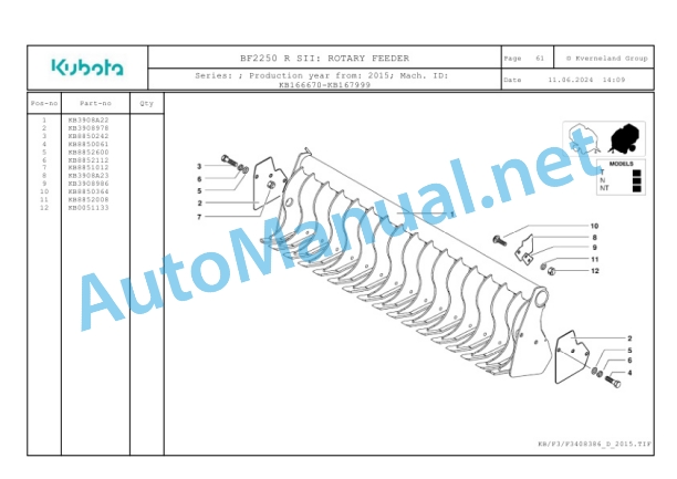 Kubota BF2250 R SII Parts Manual PDF-3