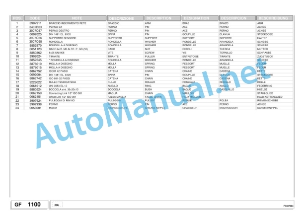 Kubota BF2250 R (T-N-NT) Baler Parts Manual PDF-2