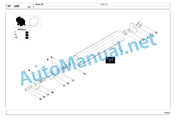 Kubota BF2250 SC14 (N-NT) Baler Parts Manual PDF-2