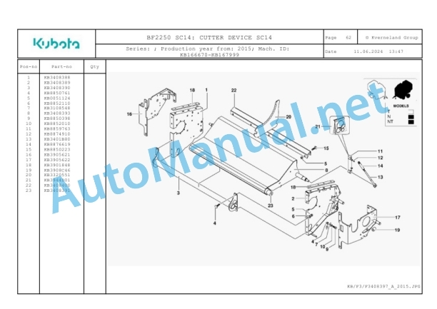 Kubota BF2250 SC14 Parts Manual PDF-3