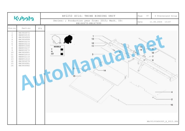 Kubota BF2250 SC14 Parts Manual PDF-4