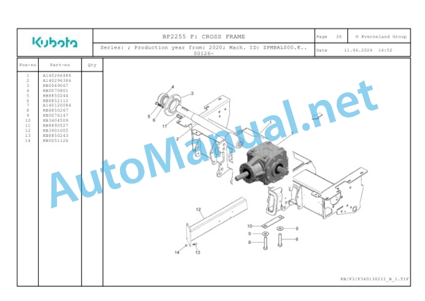 Kubota BF2255 F Parts Manual PDF-2