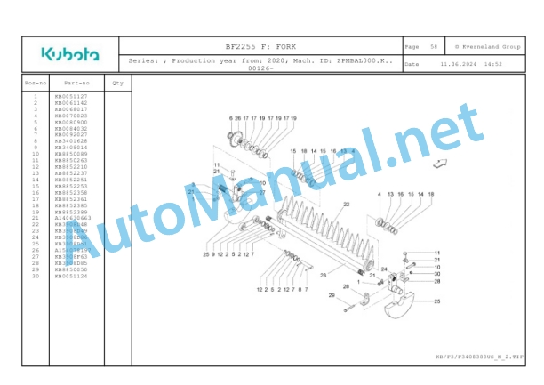 Kubota BF2255 F Parts Manual PDF-3