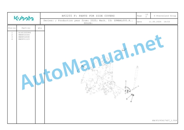 Kubota BF2255 F Parts Manual PDF-5