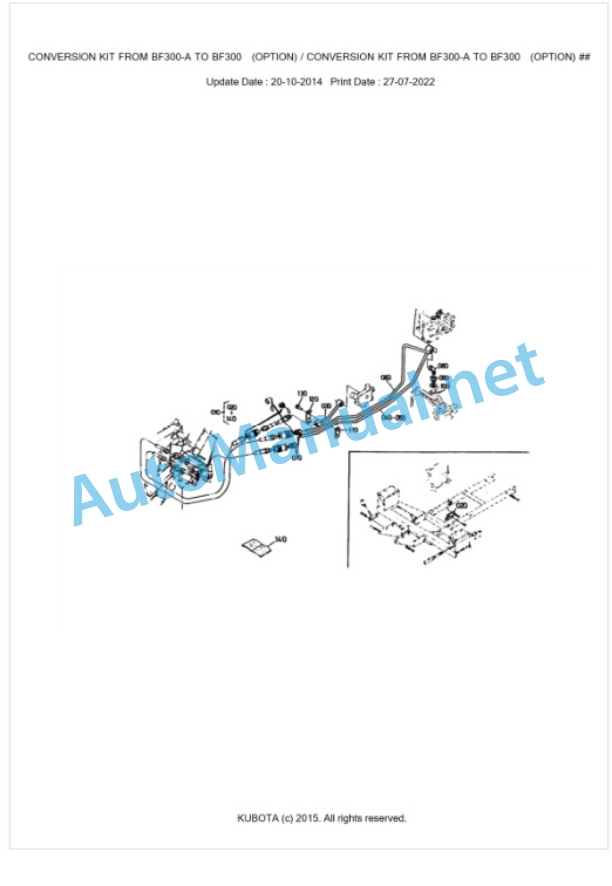 Kubota BF300-A Parts Manual PDF BKIDK0018-5