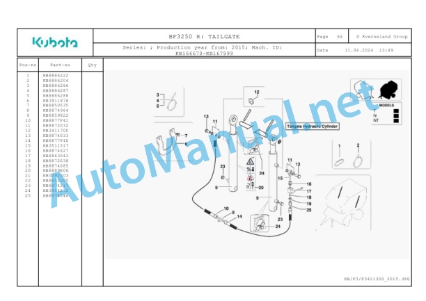 Kubota BF3250 R Parts Manual PDF-3