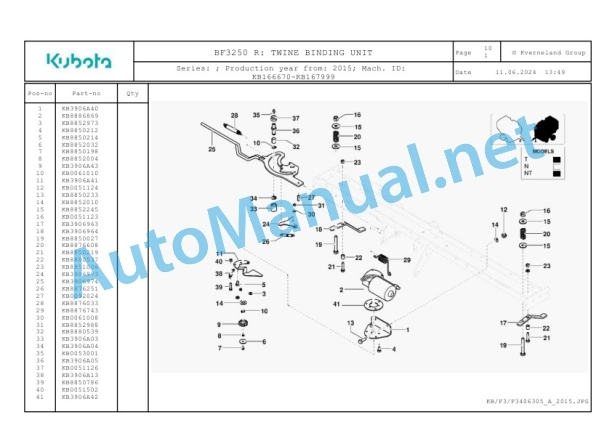 Kubota BF3250 R Parts Manual PDF-4