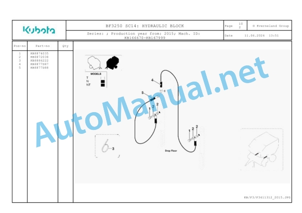 Kubota BF3250 SC14 Parts Manual PDF-4