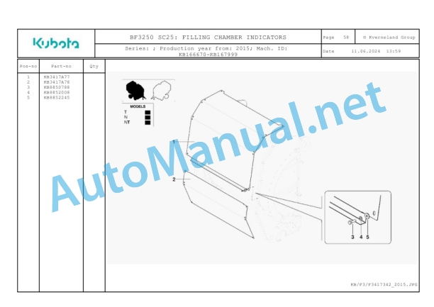 Kubota BF3250 SC25 Parts Manual PDF-3