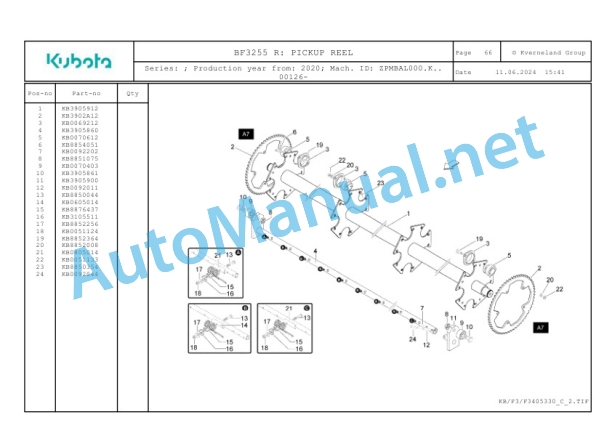 Kubota BF3255 R Parts Manual PDF-3