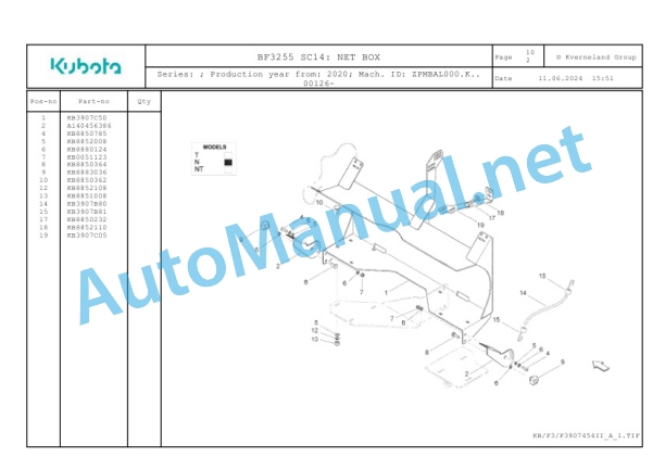 Kubota BF3255 SC14 Parts Manual PDF-4