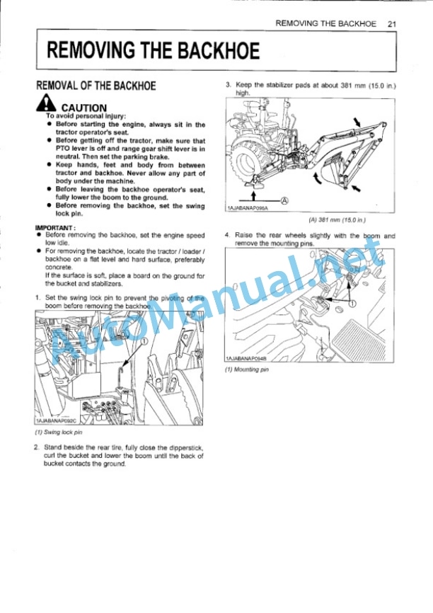 Kubota BH70 Backhoe Operators Manual PDF-5