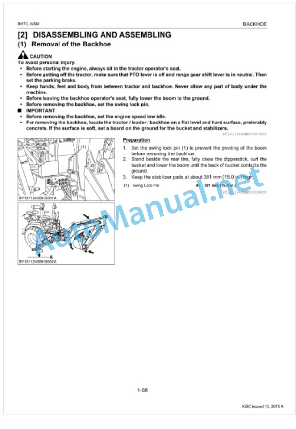 Kubota BH70 Backhoe Workshop Manual PDF-5