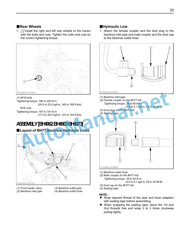 Kubota BH77 Assembly Instruction Parts Manual PDF-3