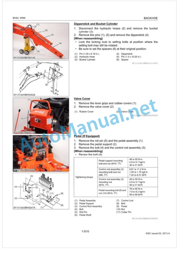 Kubota BH92 Backhoe Workshop Manual PDF-5