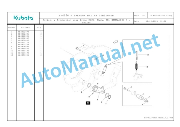 Kubota BV4160 F PREMIUM NA Parts Manual PDF-3