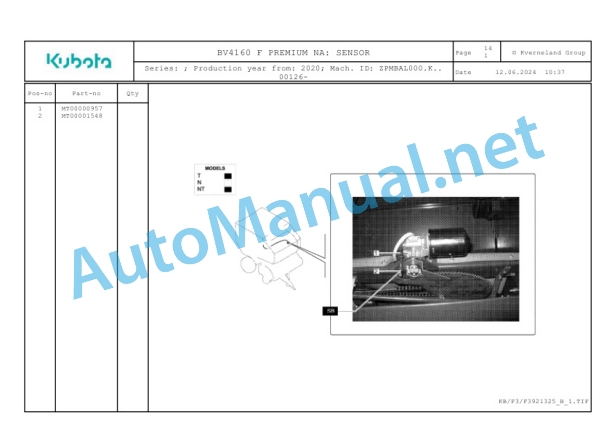 Kubota BV4160 F PREMIUM NA Parts Manual PDF-5