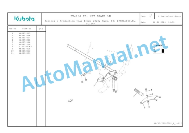 Kubota BV4160 FD Parts Manual PDF-4