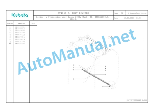 Kubota BV4160 R Parts Manual PDF-2